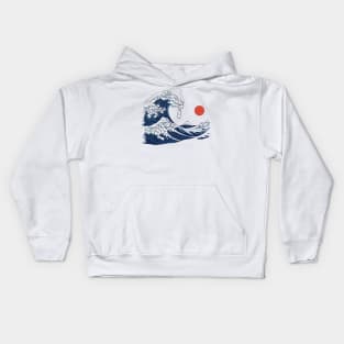 The Great Wave of Samoyed Kids Hoodie
